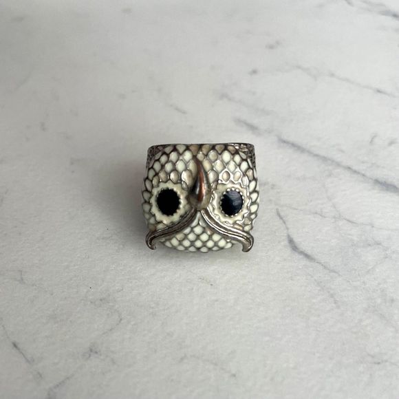 Owl Face Ring - Picture 2 of 6